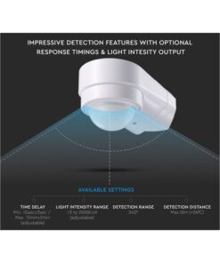 Alternative view of Sensore di Movimento PIR Montaggio a Parete Angolare Interno Esterno Bianco SKU-6613