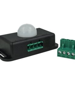 Sensore Di Movimento PIR Rilevatore Di Presenza 12V 24V 6A Colore Nero Timer Ritardo Regolabile Da 1 A 10 Minuti Per Striscia Led