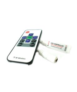 Mini Controller Bobina Led RGB Con Telecomando Wireless 12V 24V 6A Fino A 40 Metri RF103