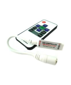 Mini Controller Bobina Led RGB Con Telecomando Wireless 12V 24V 6A Fino A 40 Metri RF103