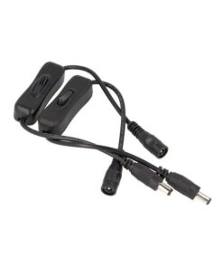 Alternative view of 2 PZ Interruttori ON OFF Neri con Presa Femmina DC JACK e Spina Maschio 5,5mm x 2,1mm