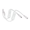 2 PZ Interruttori ON OFF Bianchi con Cavo Presa Femmina e Spina Maschio DC JACK 5,5mm x 2,1mm