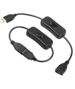2 PZ Cavo USB con Interruttore On Off a Bilanciere per Lampada LED Ventilatore Strisce LED Nero