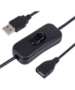 2 PZ Cavo USB con Interruttore On Off a Bilanciere per Lampada LED Ventilatore Strisce LED Nero