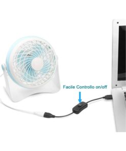 2 PZ Cavo USB con Interruttore On Off a Bilanciere per Lampada LED Ventilatore Strisce LED Nero