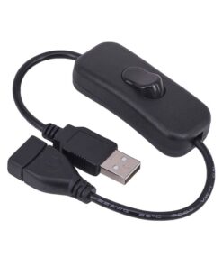 2 PZ Cavo USB con Interruttore On Off a Bilanciere per Lampada LED Ventilatore Strisce LED Nero