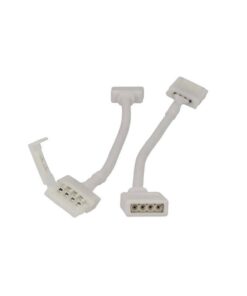 Alternative view of 2 PZ Connettori Femmine 4 Buchi Morsetto 10mm RGB per Chiusura Striscia Bobina LED