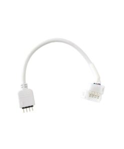 2 PZ Connettori Maschio 4 Pin Morsetto 10mm RGB per Chiusura Striscia Bobina LED