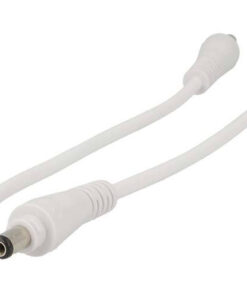 2 PZ Connettori Spinotto Maschio DC con Blocco Sicurezza 5,5mm x 2,1mm Bianco