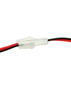 2 PZ Connettori Spinotto Maschio Piatto Con Blocco Di Sicurezza Cavo 15cm