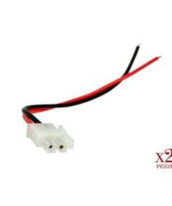 Alternative view of 2 PZ Connettori Spinotto Maschio Piatto Con Blocco Di Sicurezza Cavo 15cm