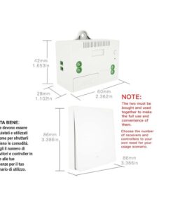 Interruttore RF Wireless Telecomando Senza Batteria Pila 1 Tasto Impermeabile IP65 Per Multi Ricevitori CL8220 Batteryless