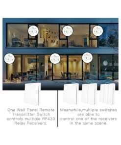 Interruttore RF Wireless Telecomando Senza Batteria Pila 1 Tasto Impermeabile IP65 Per Multi Ricevitori CL8220 Batteryless