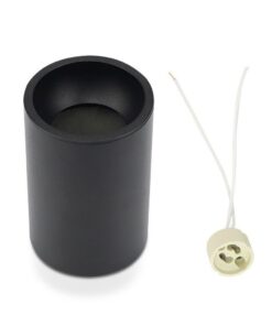 Portafaretto LED Montaggio a Plafone Rotondo GU10 Corpo Nero SKU:8945