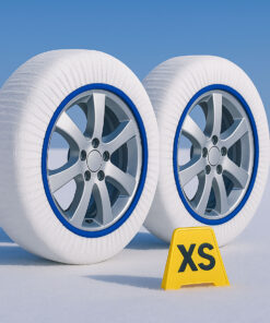 Calze Da Neve per Auto Omologate EN 16662-1 2020 Modello Bianco Standard Misura XS