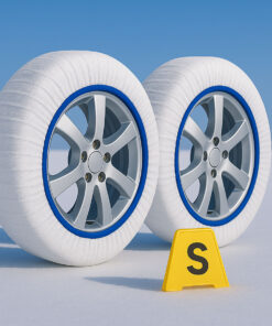 Calze Da Neve per Auto Omologate EN 16662-1 Modello Bianco Standard Misura S