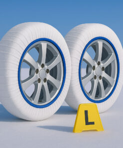 Calze Da Neve per Auto Omologate EN 16662-1 Modello Bianco Standard Misura L