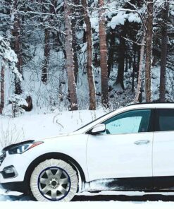 Calze Da Neve per Auto Omologate EN 16662-1 Modello Bianco Standard Misura XL