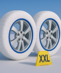 Calze Da Neve per Auto Omologate EN 16662-1 Modello Bianco Standard Misura XXL