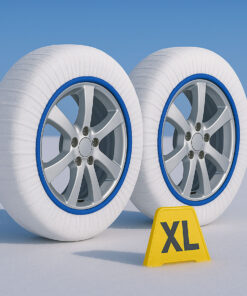 Calze Da Neve per Auto Omologate EN 16662-1 Modello Bianco Standard Misura XL
