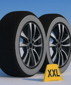 Calze Da Neve per Auto Omologate EN 16662-1 2020 Modello Nero StandardMisura XXL