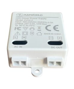 Mini Alimentatore Trasformatore 24V 12W 0,5A Per Striscia Led 45X40X20mm