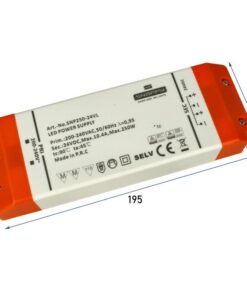 Alimentatore Trasformatore Slim 24V 250W 10,4A 31mm SNAPPY SNP250-24VL