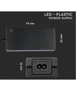 24V Trasformatore Alimentatore CV 2,5A 60W con Spina 220V a DC 24V IP44 SKU 3264