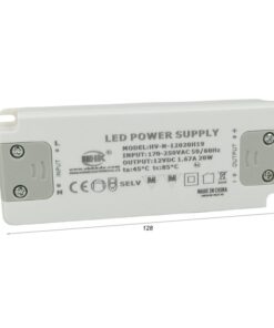 Alimentatore Trasformatore CV 20W 12V 1,67A Super Slim Solo 16mm Spessore