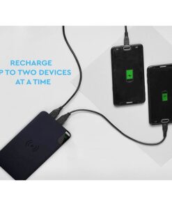Portable Power Bank 8000 mAh con Display e Supporto Di Ricarica a Poggio Da Tavolo Wireless Colore Nero SKU-8863