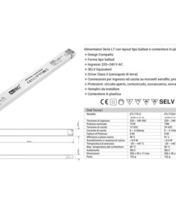 Alimentatore Ultra Slim Sottile 75W 12V Trasformatore CV Per Striscia Led Profilato Alluminio