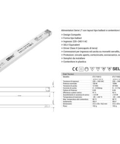 Alimentatore Ultra Slim Sottile 100W 12V Trasformatore CV Per Striscia Led Profili Alluminio