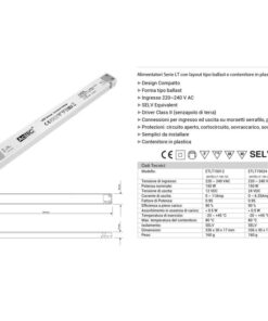 Alimentatore Ultra Slim Sottile 150W 12V Trasformatore CV Per Striscia Led Profili Alluminio