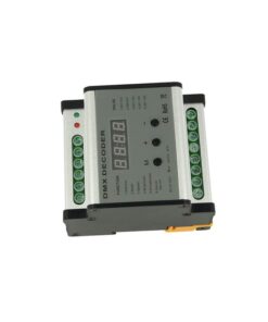 Centralina DMX Decoder Con Rail Guida DIN 4 Canali 12V 24V 5AX4 DMX701
