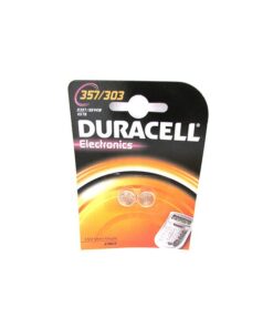 Pila Batteria A Bottone Duracell Silver Oxide 357 303 D357 SR44W KS76 Per Orologi Calcolatrice Confezione Da 2 Pile