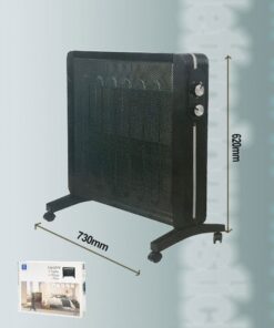 Alternative view of Stufa Elettrica da 1000-2000W Silensiozo e Leggero con manopola intuitiva per Ambiente fino 20mq  Colore Nero L73cm x H62cm