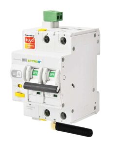 Interruttore Magnetotermico Smart WIFI 2P 16A App TUYA Occupa 3 Moduli DIN