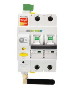 Interruttore Magnetotermico Smart WIFI 2P 32A App TUYA Occupa 3 Moduli DIN