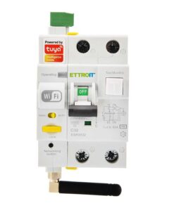 Interruttore Magnetotermico Differenziale Smart WIFI 1P+N 32A 230V/400V App TUYA Occupa 3 Moduli DIN