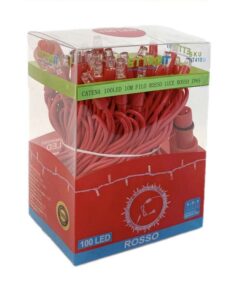Alternative view of Catena Luminosa di Luci Led IP65 10 Metri Con 100 Led Filo Rosso Luce Rosso Con Connettore Allungabile
