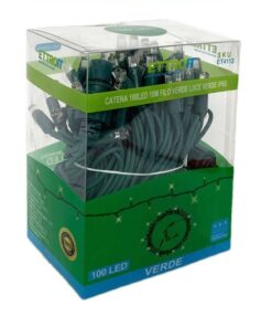 Alternative view of Catena Luminosa di Luci Led IP65 10 Metri Con 100 Led Filo Verde Luce Verde Con Connettore Allungabile