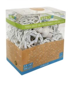 Alternative view of Tenda Luminosa Da Esterno IP65 3M X 1M Con 200 Luci Led Bianco Caldo Giallo Con Connettore Prolungabile