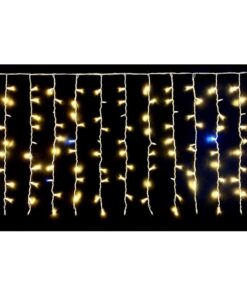 Tenda Luminosa Da Esterno IP65 3M X 1M Con 200 Luci Led Bianco Caldo Giallo Con Connettore Prolungabile