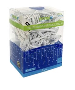 Alternative view of Tenda Luminosa Da Esterno IP65 3MT Con 120 Luci Led Blu Effetto Cascata Con Connettore Prolungabile