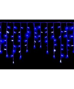 Tenda Luminosa Da Esterno IP65 3MT Con 120 Luci Led Blu Effetto Cascata Con Connettore Prolungabile