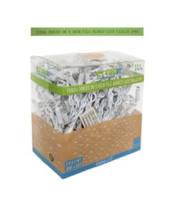 Tenda Luminosa Da Esterno IP65 5M X 0,5M Con 200 Luci Led Bianco Caldo Giallo Con Connettore Prolungabile