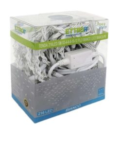 Alternative view of Tenda Luminosa Da Esterno IP65 5MT Con 216 Luci Led Bianco Freddo Effetto Cascata Con Connettore Prolungabile