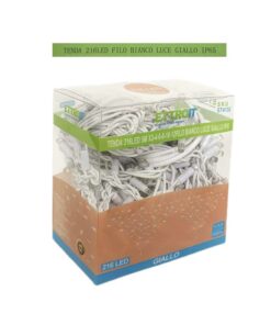 Tenda Luminosa Da Esterno IP65 5MT Con 216 Luci Led Bianco Caldo Giallo Effetto Cascata Con Connettore Prolungabile