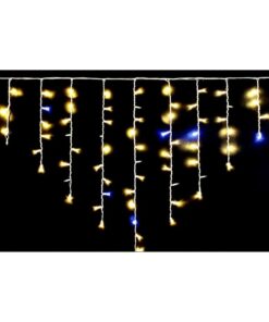 Tenda Luminosa Da Esterno IP65 5MT Con 216 Luci Led Bianco Caldo Giallo Effetto Cascata Con Connettore Prolungabile