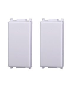 2 Pezzi Copritasti Copriforo Copritasto Falso Polo 1P Bianco Compatibile Con Vimar Plana